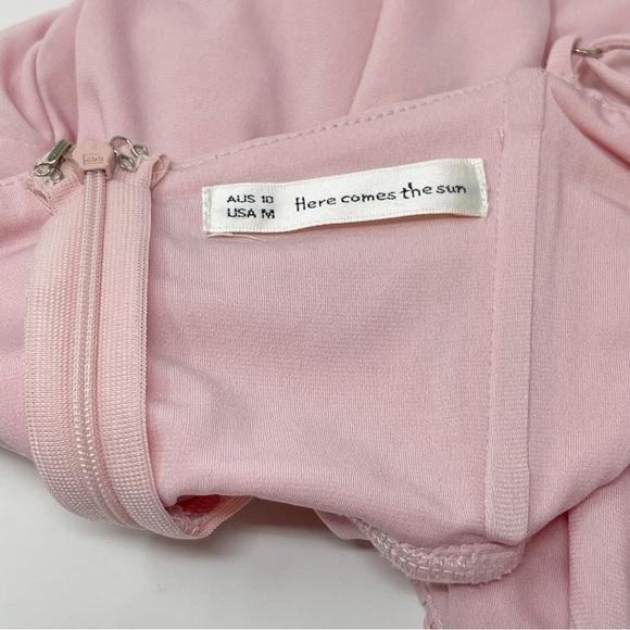 HERE COMES THE SUN Women’s Pink Corset Waist Strappy Sun Dress Size Medium - Picture 6 of 8